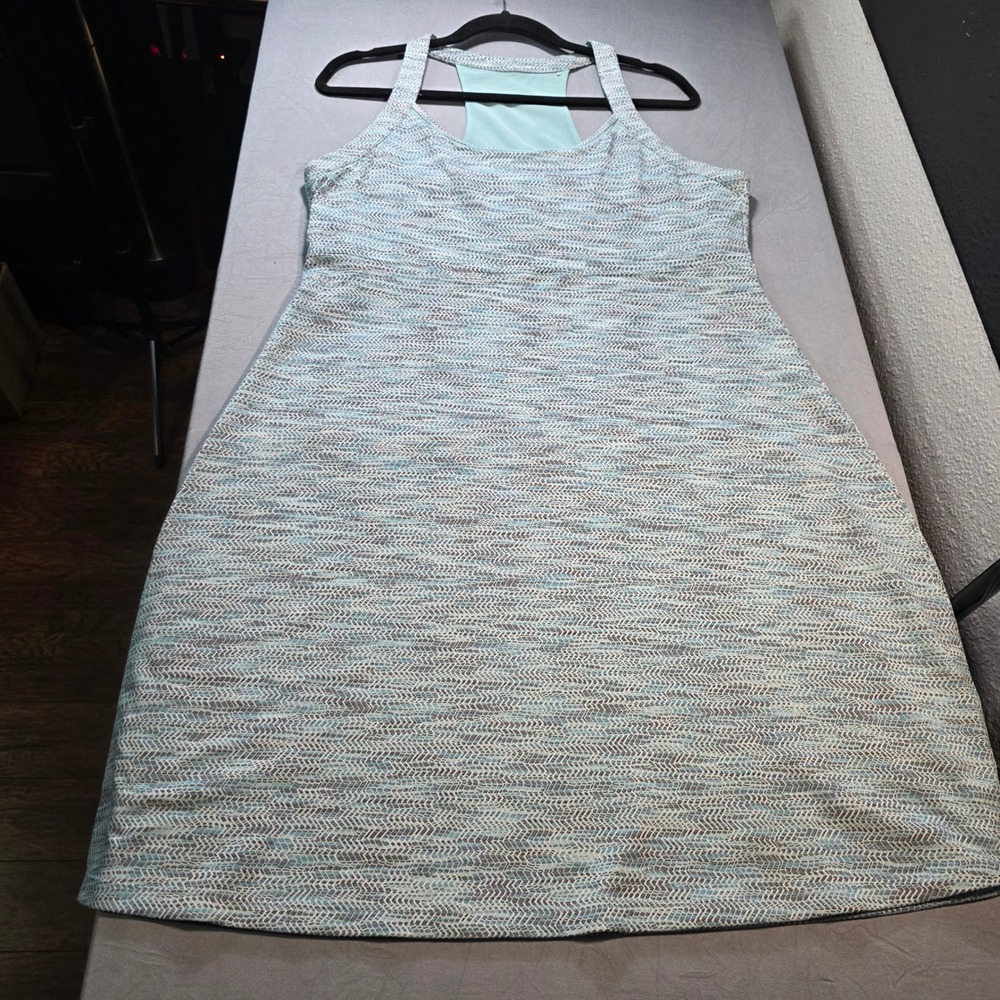 MPG Mondetta Performance Gear Womens XL Blue Geometric Racerback Active Dress‎